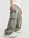 Acid Washed Wide Leg Jeans with Side Pockets 10