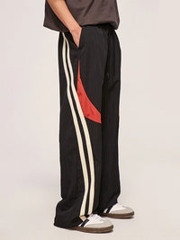 Black Dual Color Track Pants 6