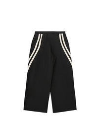 Black Dual Color Track Pants 7