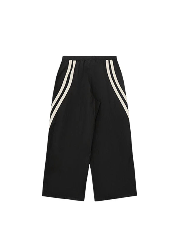 Black Dual Color Track Pants 7