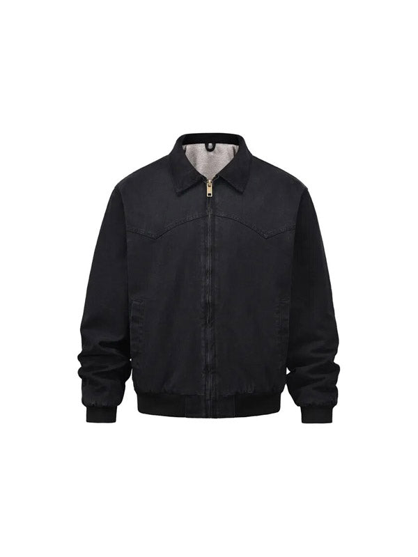 Black Lambhair Work Jacket