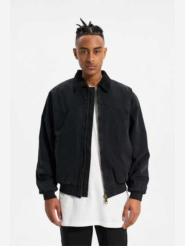 Black Lambhair Work Jacket  3