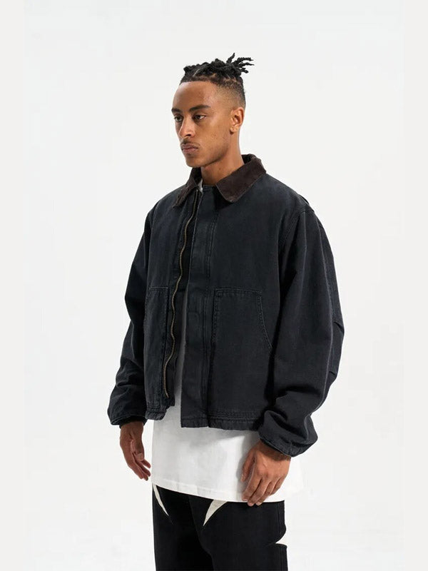 Black Winter Work Jacket 4