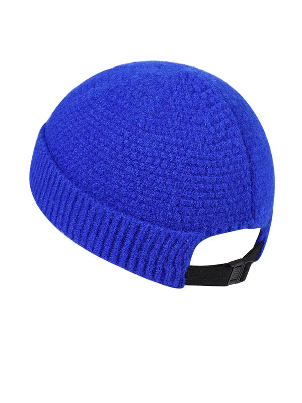 Blue Beanie with Strap 2
