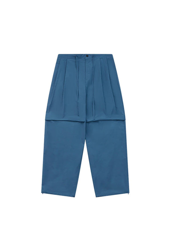 Blue Cargo Pants with Drawstring