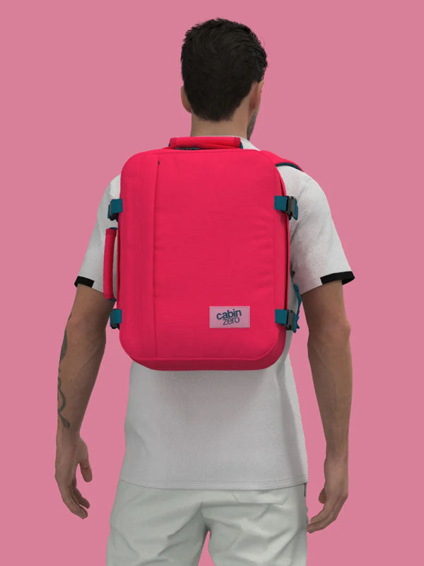 Cabinzero Classic 28L Backpack in Miami Magenta Color 11