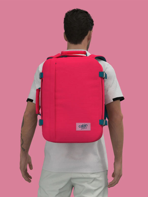 Cabinzero Classic Backpack 36L in Miami Magenta Color 11