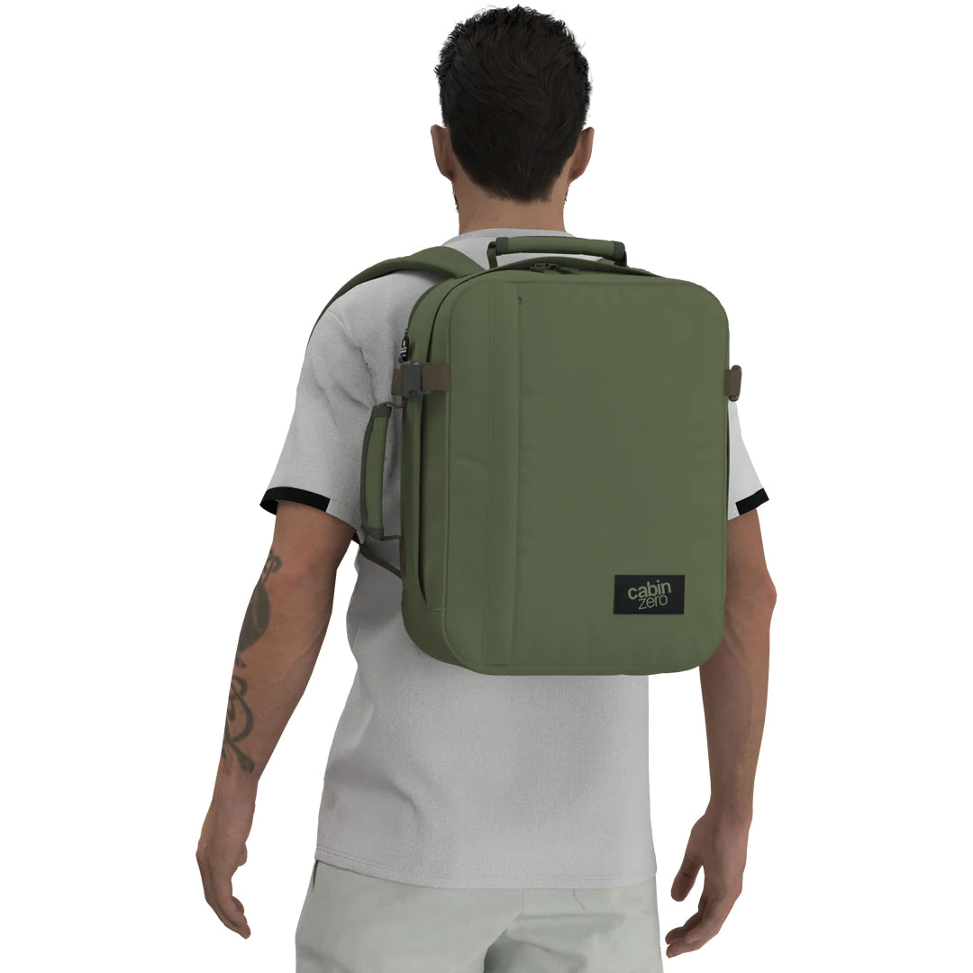 Cabinzero Classic Tech Backpack 28L in Georgian Khaki Color