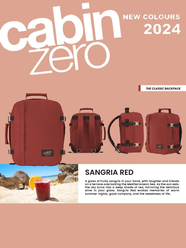 Cabinzero Classic 28L Backpack in Sangria Red Color