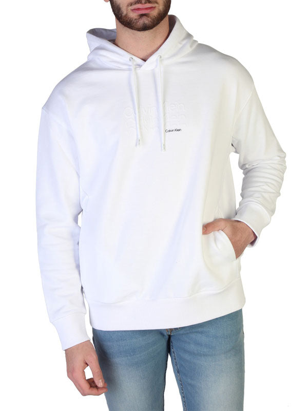 White hoodie clearance calvin klein