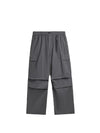 Cargo Pants with Knotted Deco Ring in Grey Color  