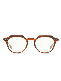 DITA OKU Optical in Chestnut Swirl-Antique Silver Color 2