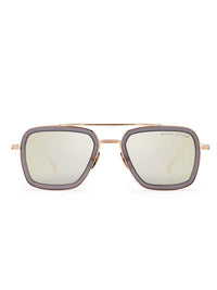 DITA FLIGHT.006 Sunglasses in Matte Grey Crystal-12K Gold with Grey-Milky Gold Flash Lens Color 2