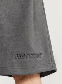 Embossed "Protection" Suede T-Shirt & Shorts Set detail 4