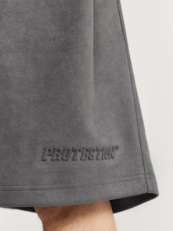 Embossed "Protection" Suede T-Shirt & Shorts Set detail 4
