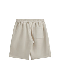 Embossed "Protection" Suede T-Shirt & Shorts Set in Beige Color 6