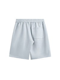 Embossed "Protection" Suede T-Shirt & Shorts Set in Blue Color 5