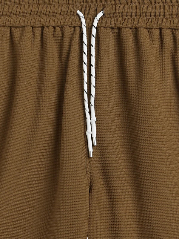 Embroidered "N.E.W"  Pique Long Sleeve T-Shirt & Shorts Set detail 2