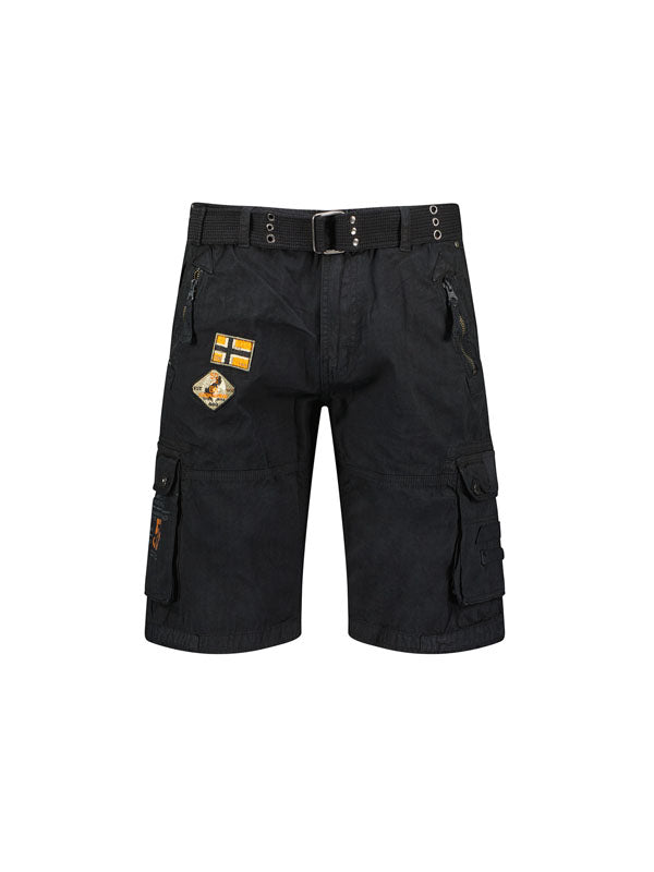 Geographical Norway Paintball Black Shorts