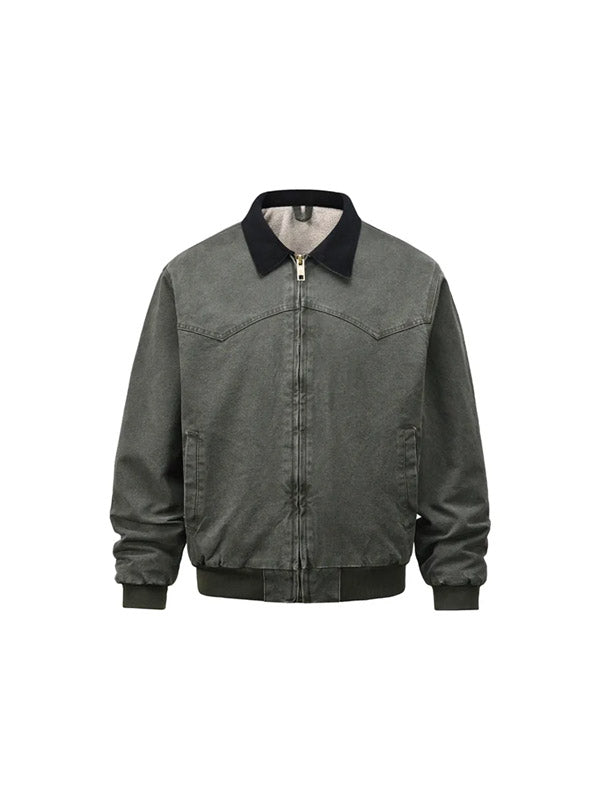 Green Lambhair Work Jacket