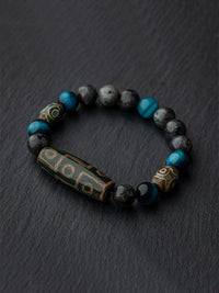 Hoseiki Tibetan Dzi Series The Lush Aura Bracelet