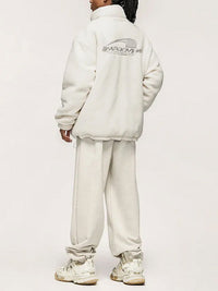 "Improving" Reversible Polar Fleece Padded Jacket in Light Grey Color - THIS IS FOR HIM