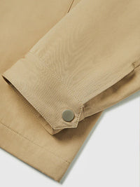 Jacket with Embroidery in Khaki Color 16