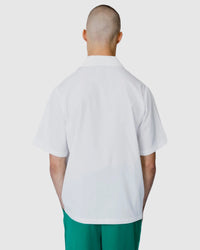 Justin Cassin Asher Short Sleeve Tie Shirt in White Color 4