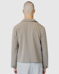 Justin Cassin Desmond Cropped Jacket in Brown Color 4