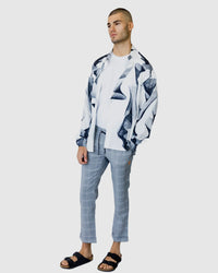 Justin Cassin Lark Print Casual Shirt in White Color 2