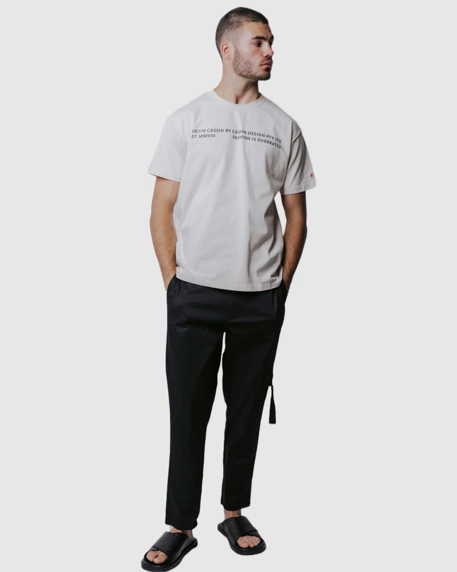 Justin Cassin Overated T-Shirt in Natural Color 2