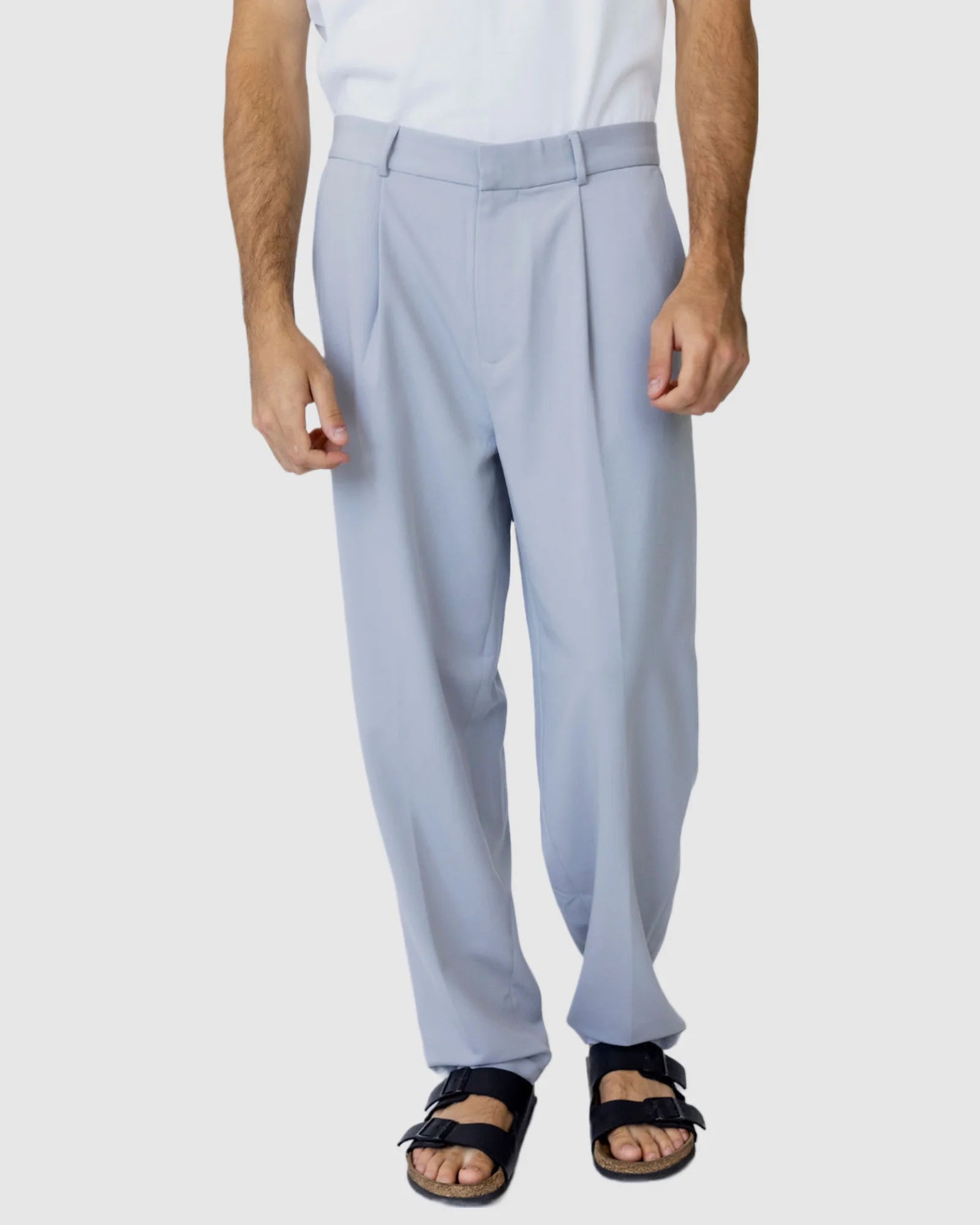 Justin Cassin Tobias Straight Leg Trouser in Grey Color