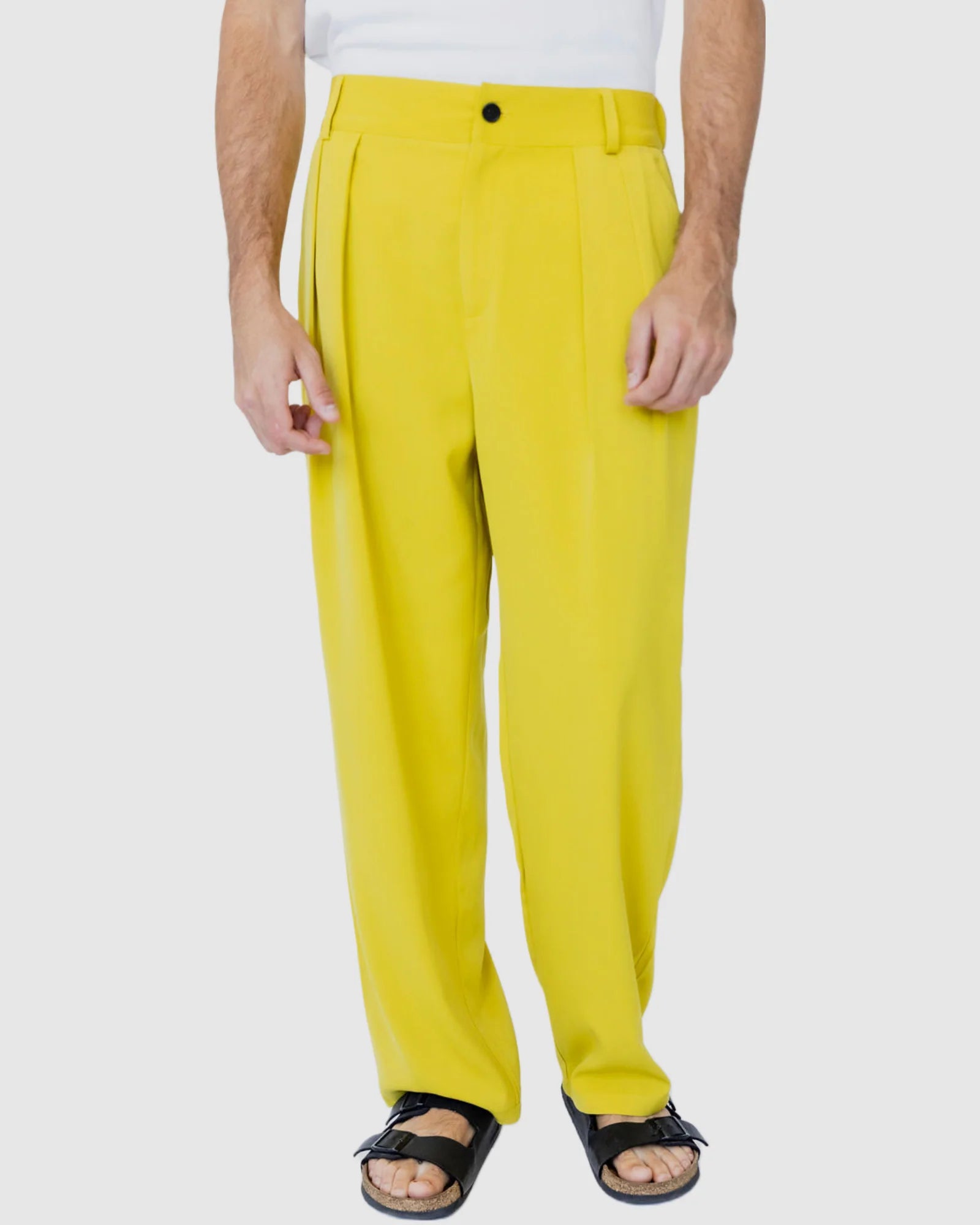 Justin Cassin Wesley Loose Leg Pants in Yellow Color
