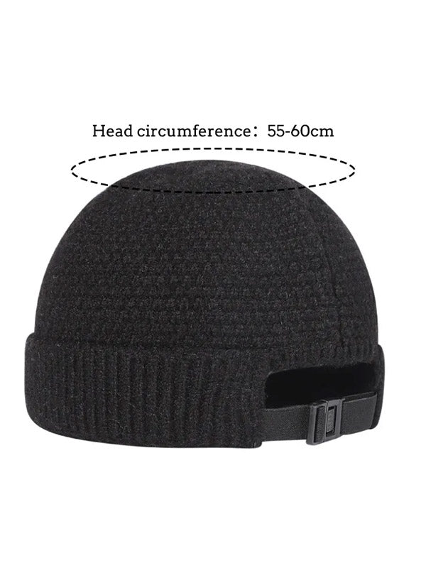 Light Grey Beanie with Strap
