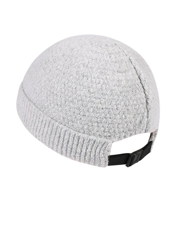 Light Grey Beanie with Strap