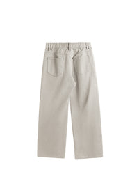 Light Grey Washed Wide Leg Jeans 2