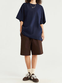 Lightweight Hydrogen Silk Blend T-Shirt with Adjustable Strap in Blue Color 2