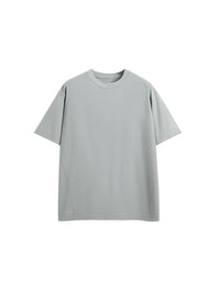 Lightweight Hydrogen Silk Blend T-Shirt with Adjustable Strap in Grey Color