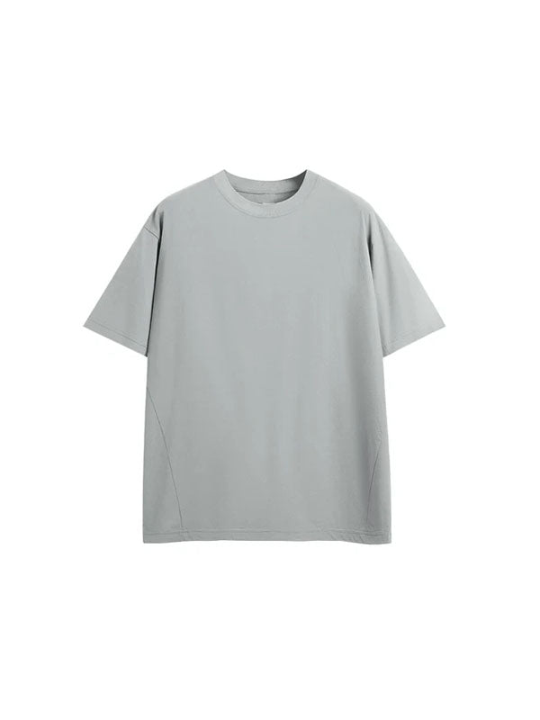 Lightweight Hydrogen Silk Blend T-Shirt with Adjustable Strap in Grey Color