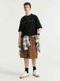 Live Boldly Happiness Embroidered T-Shirt in Black Color 3