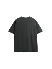 Live Boldly Happiness Embroidered T-Shirt in Grey Color 2