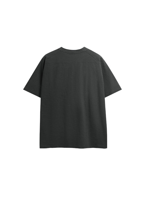 Live Boldly Happiness Embroidered T-Shirt in Grey Color 2