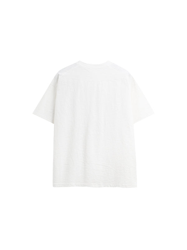 Live Boldly Happiness Embroidered T-Shirt in White Color