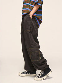 Loose Fit Black Cargo Pants 4