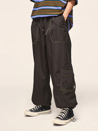 Loose Fit Black Cargo Pants 5