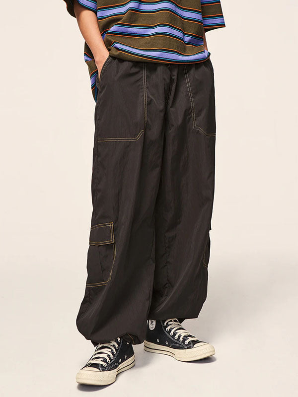 Loose Fit Black Cargo Pants 6