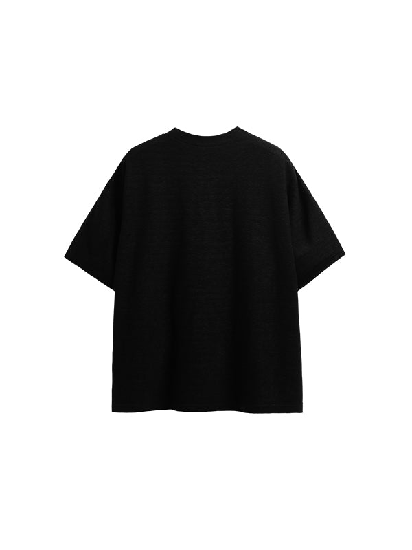 "Make Money" Embroidered T-Shirt in Black Color