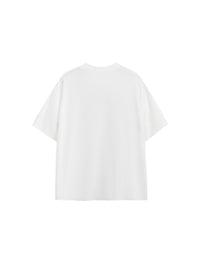 "Make Money" Embroidered T-Shirt in White Color 2