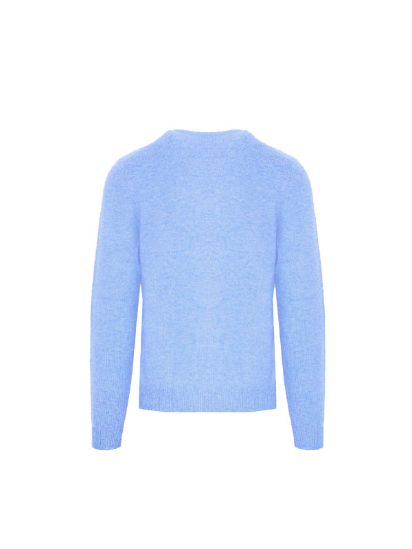 Malo Blue Wool Cashmere Pullover Sweater 2