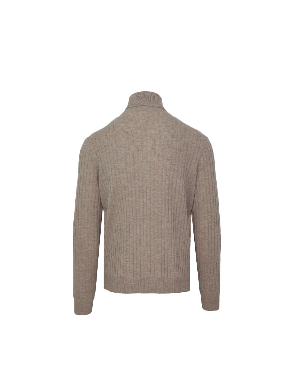 Malo Brown Wool Cashmere Turtleneck Sweater 4
